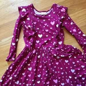 Dot Dot Smile, Ruffle Dress, warm material, size 8/10